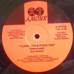 last ned album Variations - I Love You Disco Too