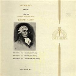 lyssna på nätet Artur Balsam, Joseph Haydn - Complete Keyboard Music Volume XIII