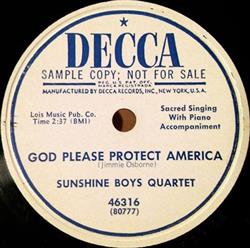 Download Sunshine Boys Quartet - God Please Protect America Everyone Is Welcome In The House Of The Lord