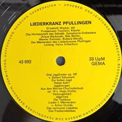 télécharger l'album Liederkranz Pfullingen - Liederkranz Pfullingen