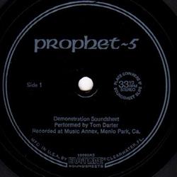 Tom Darter Dave Stewart - Prophet 5 Prophet 10 And Polyphonic Sequencer